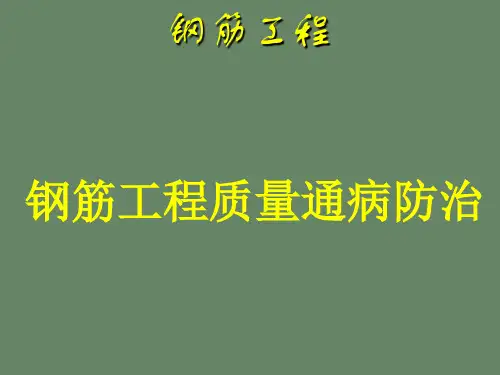 钢筋工程常见的质量通病与预防 PPT课件