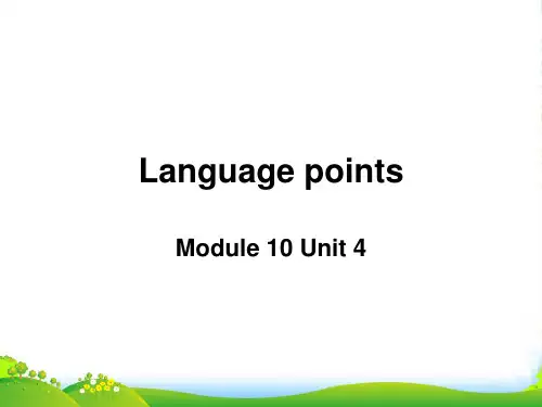 江苏省姜堰市张甸中学高三英语一轮复习《M10 Unit4》课件一 牛津
