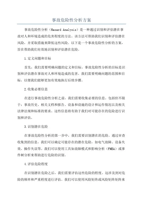 事故危险性分析方案
