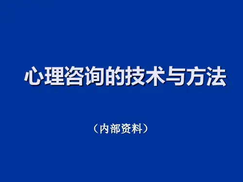 心理咨询的技术与方法.ppt