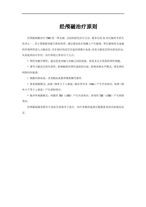 经颅磁治疗原则