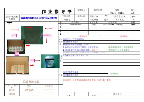SOP作业指导书样板