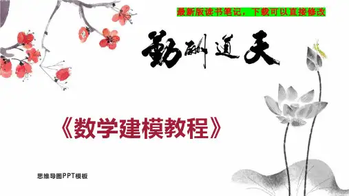 《数学建模教程》读书笔记思维导图PPT模板下载