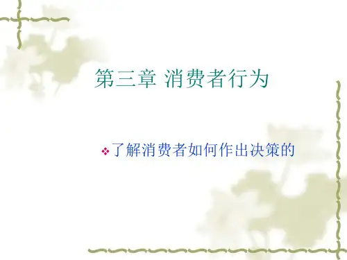 第三章 消费者行为