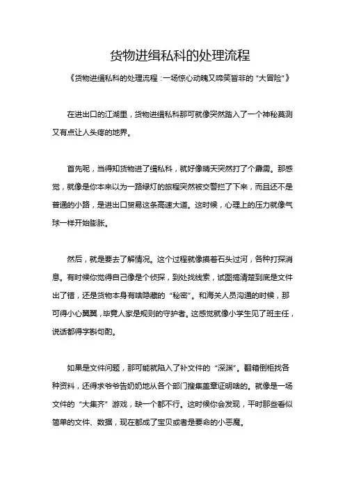 货物进缉私科的处理流程