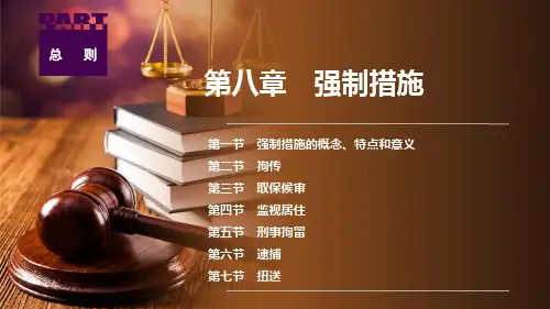 刑事诉讼法 第八版 第八章 强制措施
