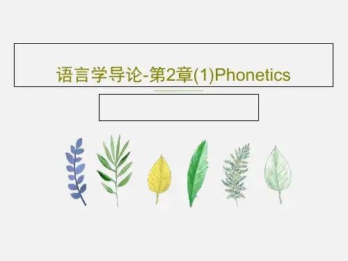 语言学导论-第2章(1)Phonetics35页文档