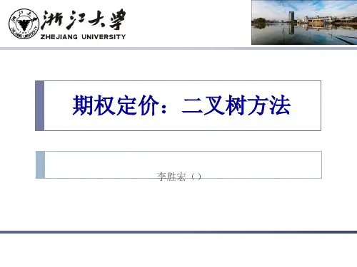 金融数学第五讲期权定价 二叉树方法ppt课件