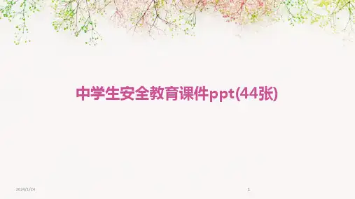 2024版中学生安全教育课件ppt(44张)