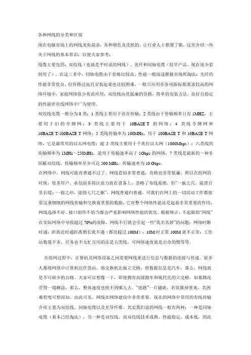 网线分类与辨别