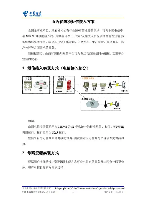 短信平台接入方案