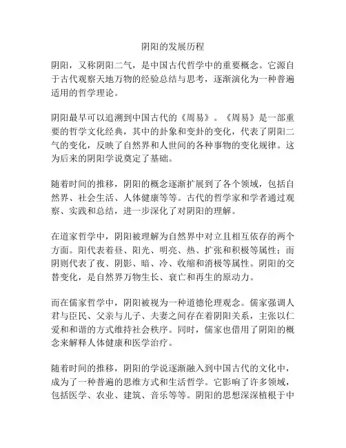 阴阳的发展历程