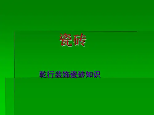 瓷砖培训资料大全45页PPT文档