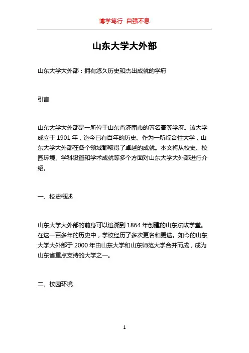 山东大学大外部