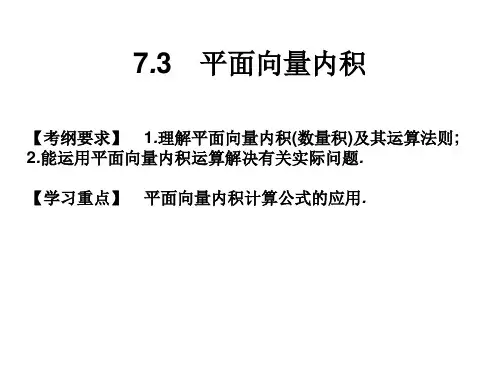 平面向量内积