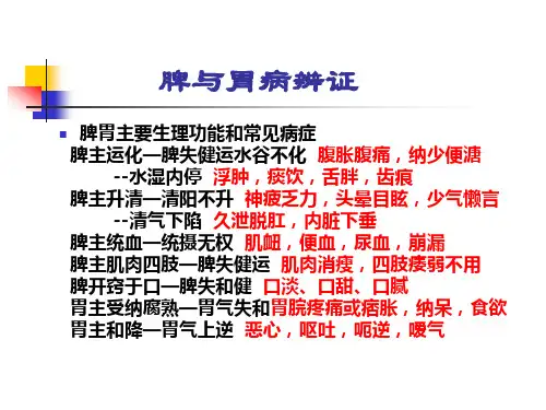 脾胃病PPT课件