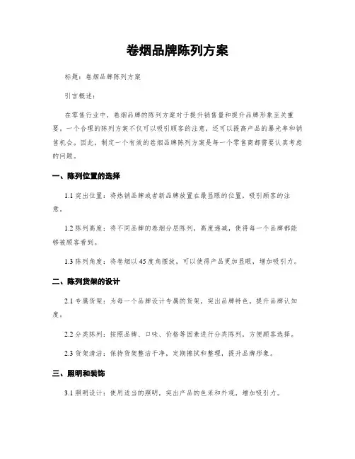 卷烟品牌陈列方案