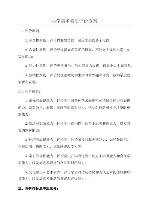 小学美术素质评价方案