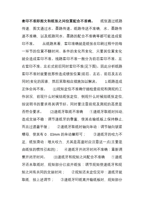 印刷质量故障及分析