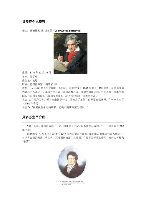 贝多芬简介