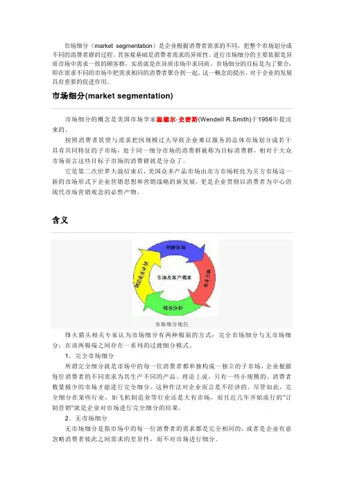 市场细分介绍