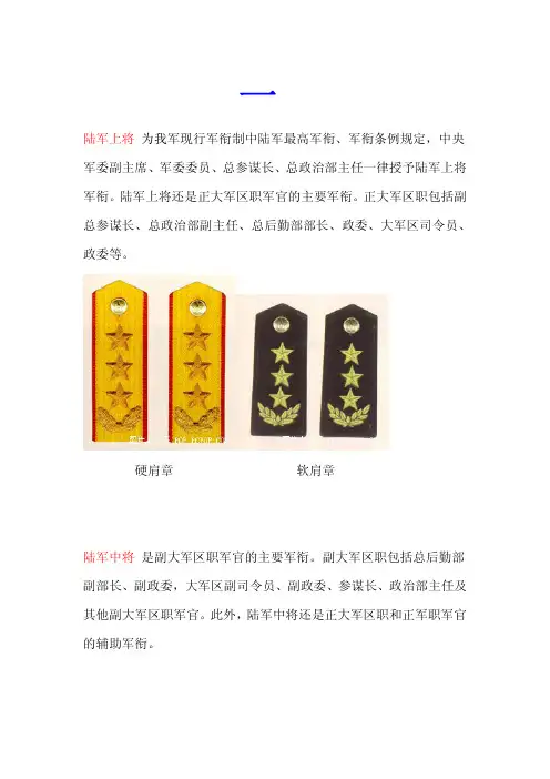 中国军衔图解