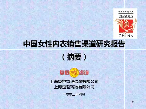 女性内衣市场销售渠道总体分析.pptx