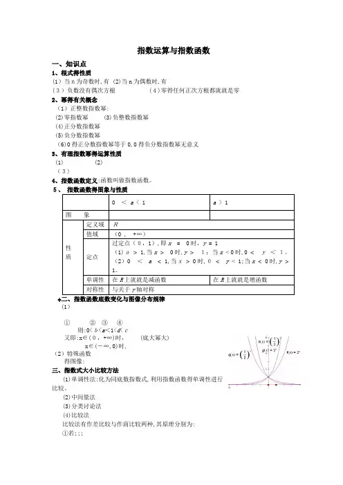 指数运算和指数函数