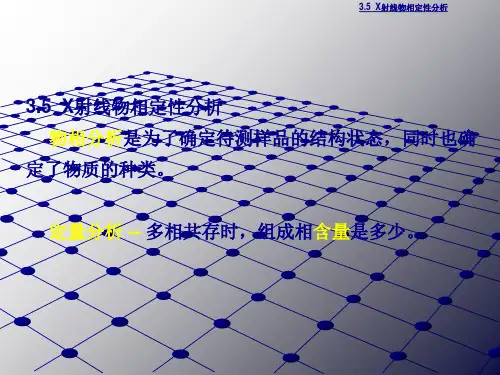 X射线物相定性定量分析精选文档PPT课件