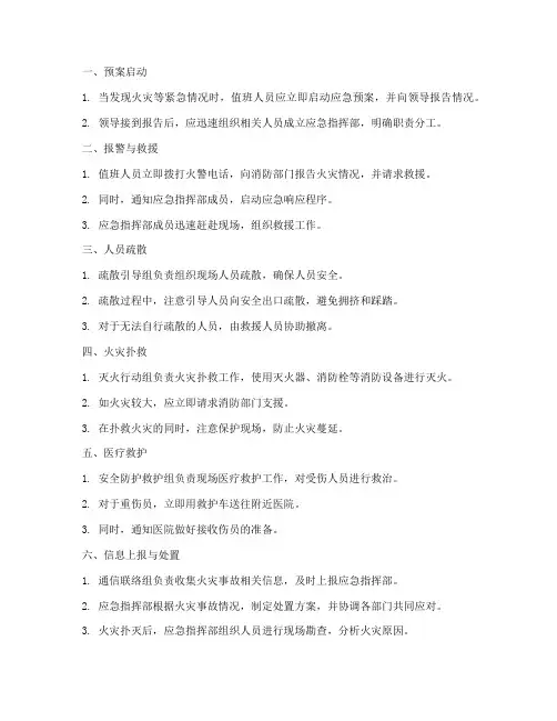 快递消防应急预案流程