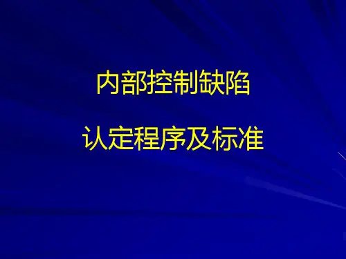 内部控制缺陷认定程序及标准