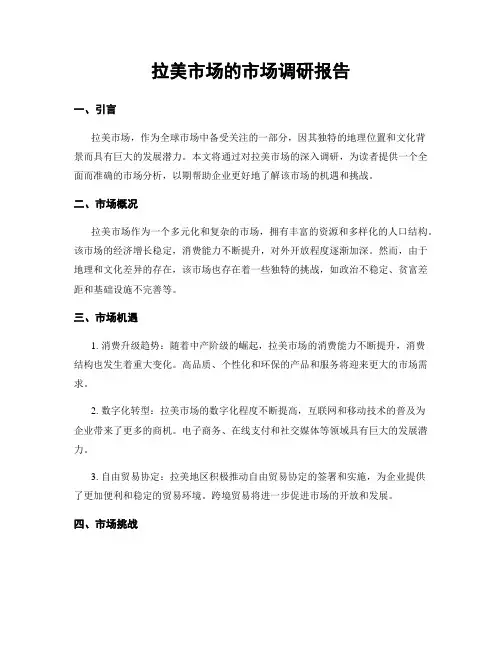 拉美市场的市场调研报告