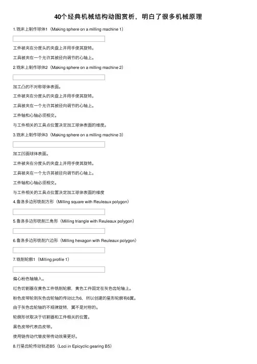 40个经典机械结构动图赏析，明白了很多机械原理