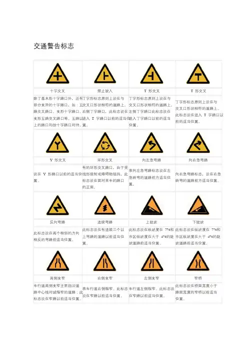 道路交通安全标志图解大全