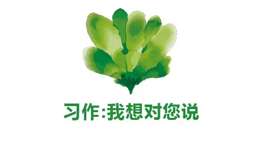 习作：我想对您说ppt课件