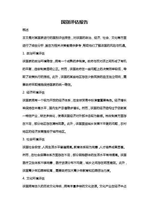 国别评估报告