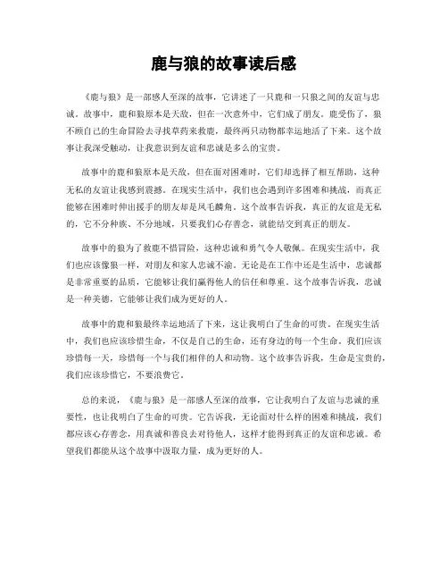 鹿与狼的故事读后感