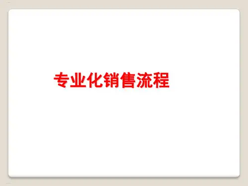 专业化销售流程教材(PPT44页)