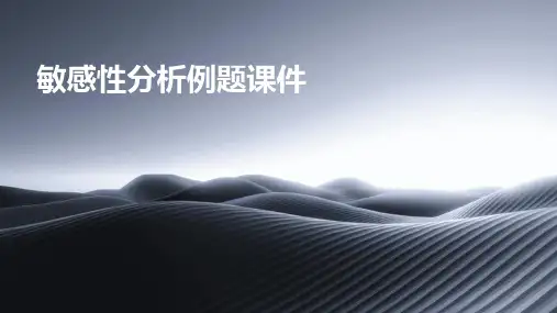 敏感性分析例题课件