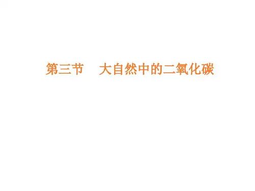 第三节大自然中的二氧化碳课件(1)(鲁教版化学)