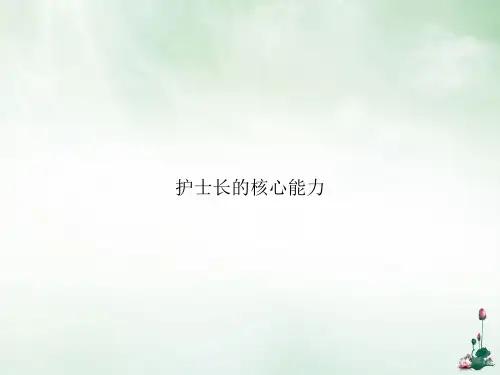 护士长的核心能力PPT课件