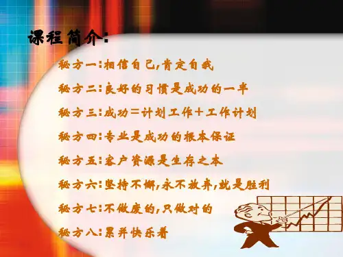 快乐营销的八大秘方课件