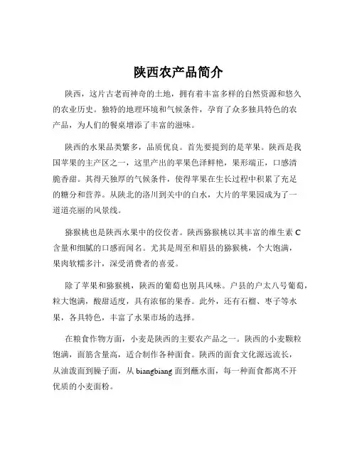 陕西农产品简介