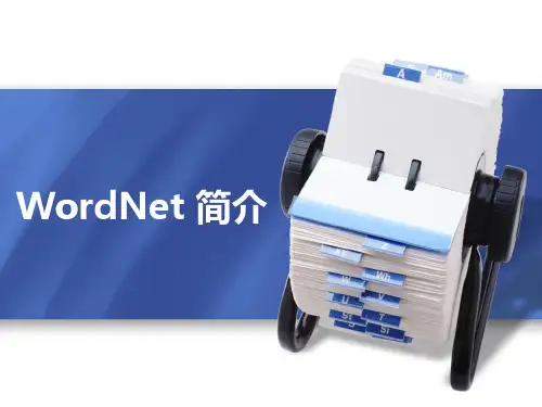 WordNet介绍-服务计算汇报PPT