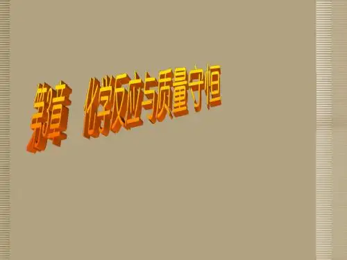 八年级科学下册《化学反应与质量守恒》课件(4)