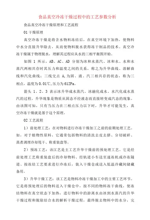 宠物食品技术食品真空冷冻干燥过程中的工艺参数分析