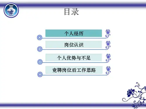 网络部升岗竞聘-项目经理ppt课件