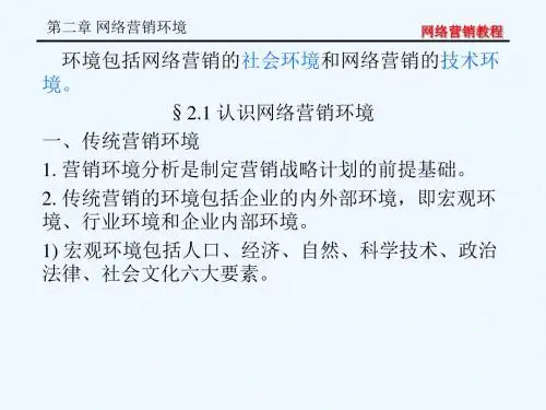 第2章网络营销环境