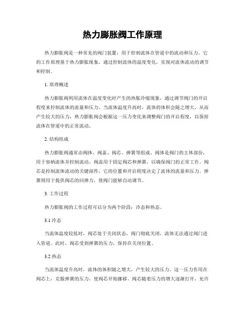 热力膨胀阀工作原理