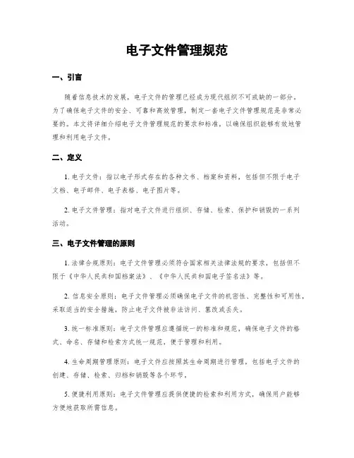 电子文件管理规范
